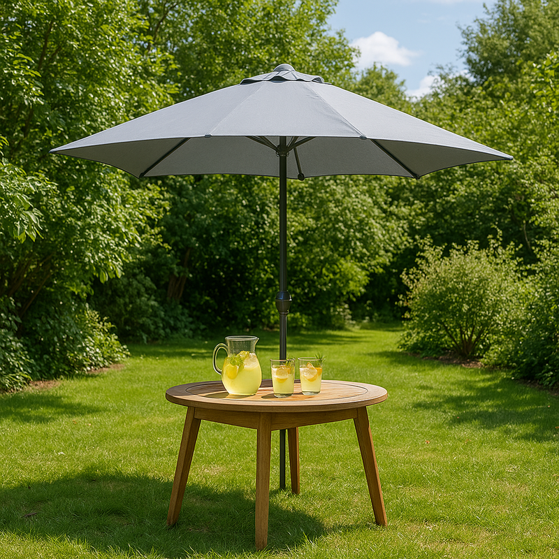 parasol rectangulaire 3x2 droit gris en aluminium spezia ambiance table concept usine