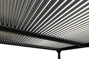 pergola bioclimatique milos 9m2 lames ouvertes