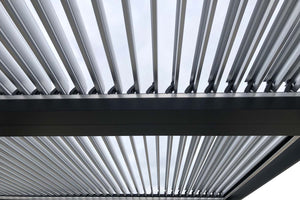 pergola bioclimatique milos 9m2 lames ouvertes