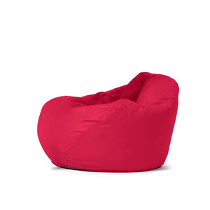 Pouf poire d'extérieur en mousse de polystyrène expansée recyclée Ohau rouge fond blanc