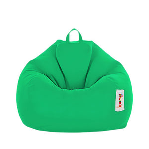 Pouf poire d'extérieur en mousse de polystyrène expansée recyclée Ohau vert fond blanc