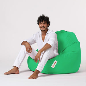 Pouf poire d'extérieur en mousse de polystyrène expansée recyclée Ohau vert espace détente