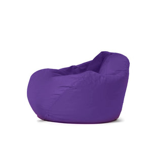 Pouf poire d'extérieur en mousse de polystyrène expansée recyclée Ohau violet fond blanc