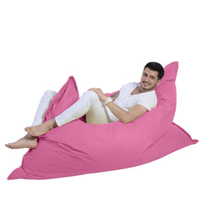 Pouf rectangle XXL en mousse de polystyrène expansée recyclée Moku rose pouf d'extérieur