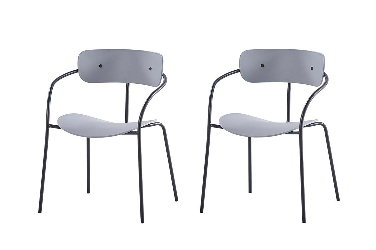 chaise design lot de 2 chaises gris clair alexia image format rectangle concept usine