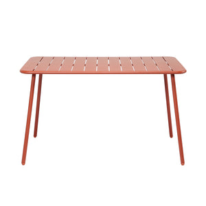 Salon de jardin repas 4 à 6 places terracotta Bergame packshot table de face