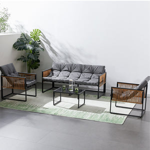 Salon de jardin bas Turini 5 places Concept-Usine - ambiance