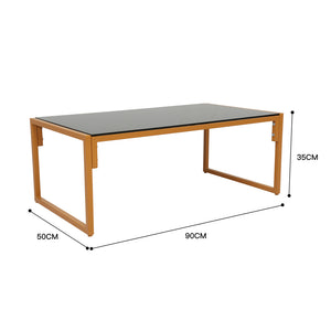 Salon de jardin 5 places contemporain brun et beige Rabat dimensions table