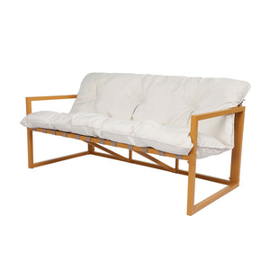 Salon de jardin 5 places contemporain brun et beige Rabat packshot canapé 3 places