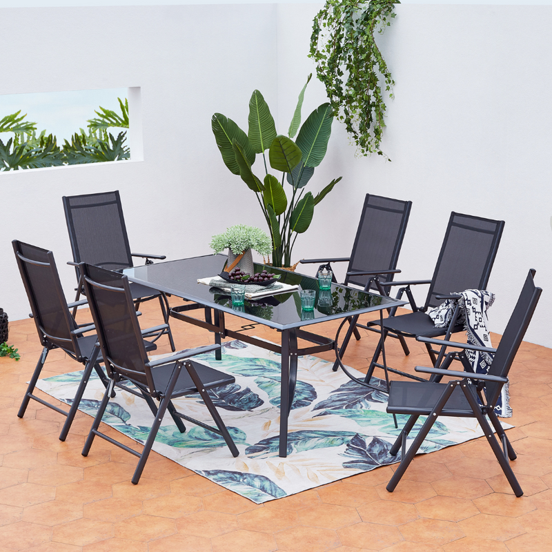 Salon de jardin en aluminium de 6 places Rimini 