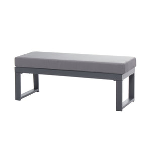 Salon de jardin gris foncé 7 places canapé et bancs Marbella packshot banc