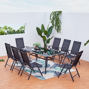 Salon de jardin en aluminium de 8 places Rimini salon complet