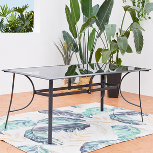 Salon de jardin en aluminium de 8 places Rimini table