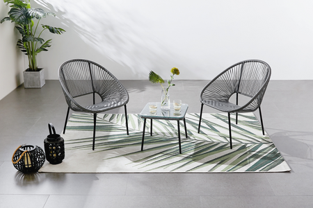 salon de jardin acapulco couleur gris foncé