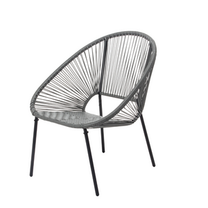 chaise acapulco gris foncé fond blanc 