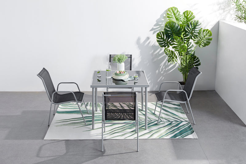 Ensemble de jardin en acier 4 personnes 