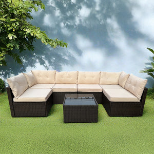 salon de jardin modulable 6 places marron et beige nacula lifestyle 2 concept usine