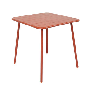 Salon de jardin repas 4 places terracotta Bergame packshot table de 3/4
