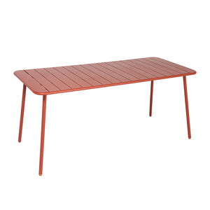 Table salon de jardin repas 6 places 160x70cm terracotta Bergame packshot 3/4