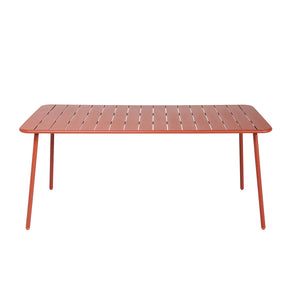 Table salon de jardin repas 6 places 160x70cm terracotta Bergame packshot table