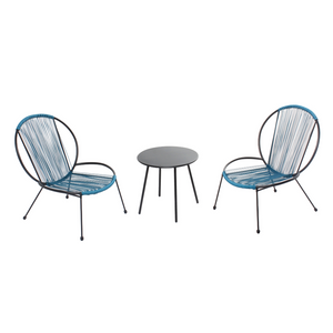 salon de jardin rete bleu fond blanc