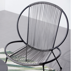 chaise salon de jardin rete gris foncé