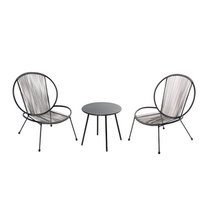 salon de jardin rete gris foncé fonc blanc