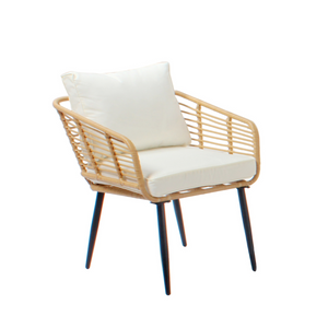 Chaise de jardin effet rotin 4 places Sitia Concept-Usine - fond blanc