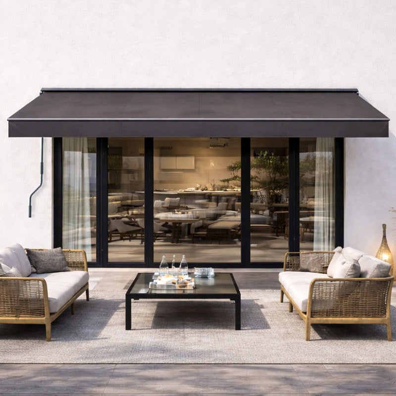 Store banne manuel 3,95x2,5m gris