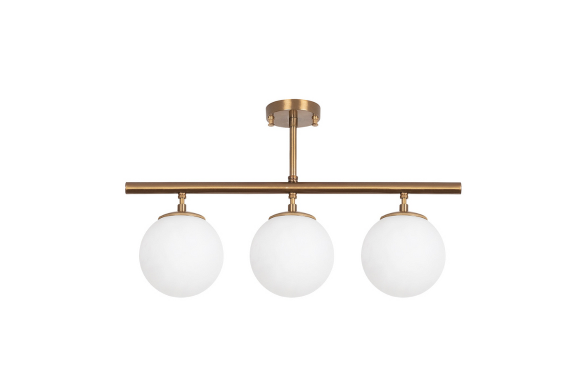 plafonnier ambre fond blanc rectangle
