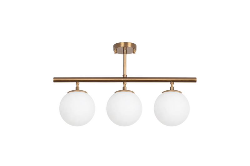 plafonnier ambre fond blanc rectangle