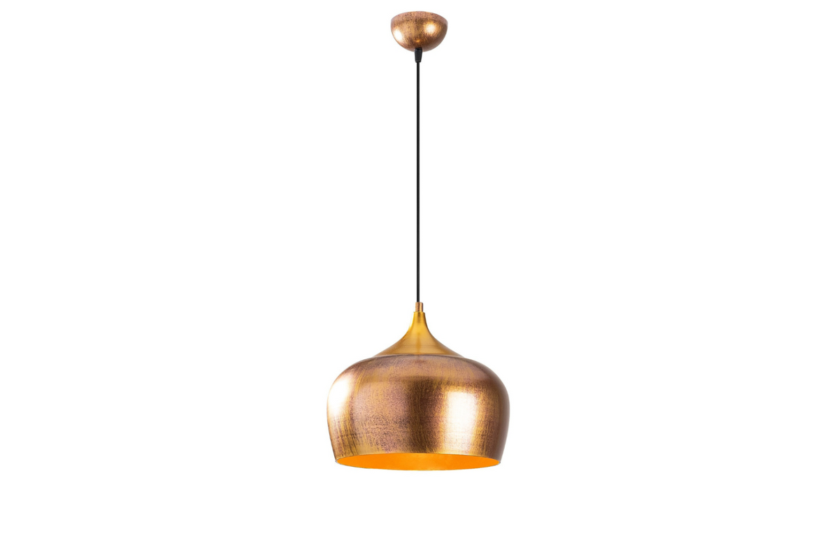 suspension cuivre camille fond blanc allumee