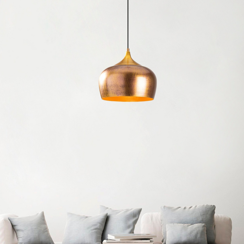 Suspension cuivre Camille rectangle