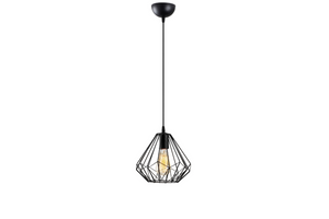 suspension lea noire fond blanc