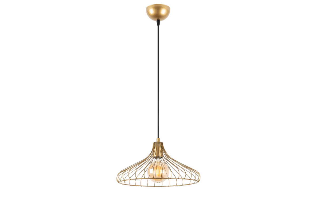 suspension lila doree fond blanc