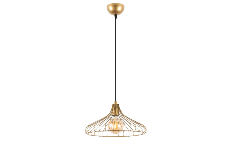 suspension lila doree fond blanc