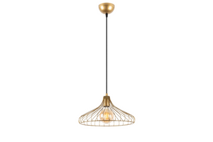 suspension lila doree fond blanc
