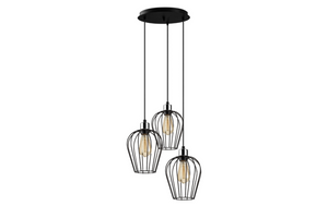 suspension noire 3 lampes mia fond blanc concept usine