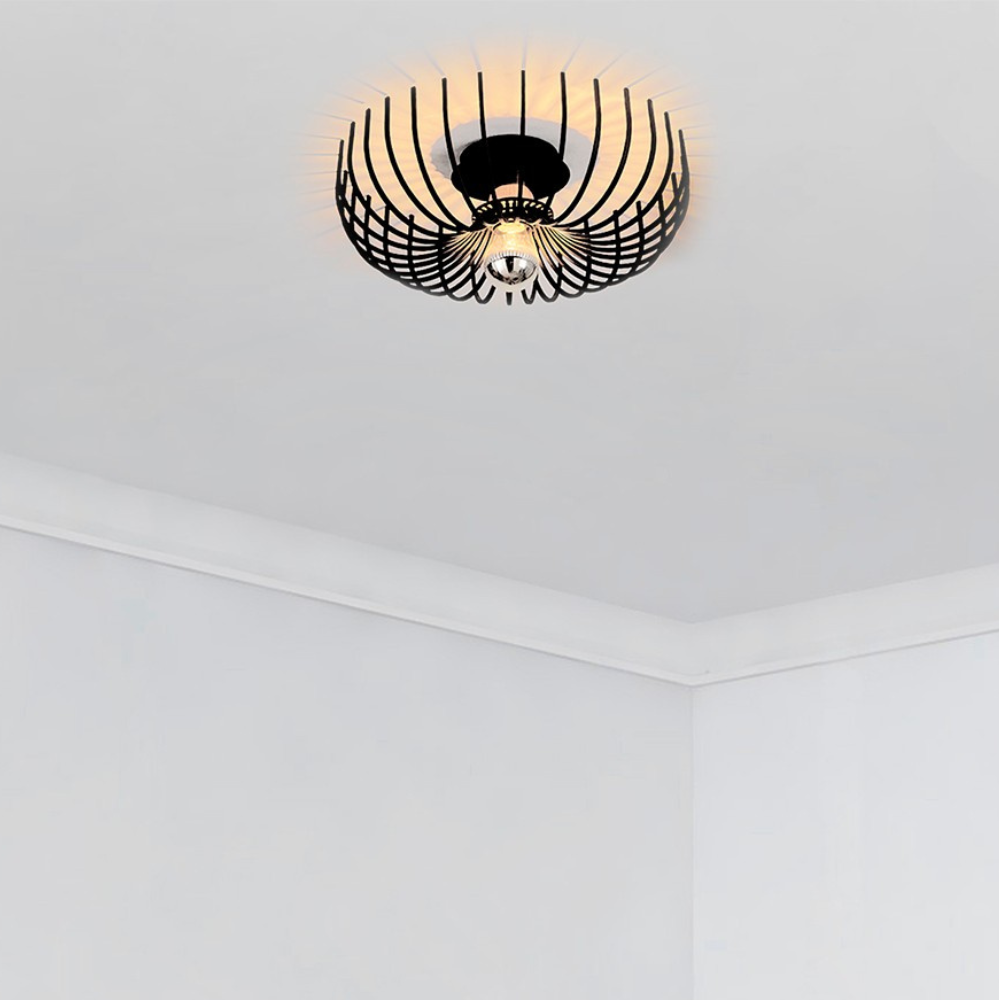Suspension Linda noire rectangle