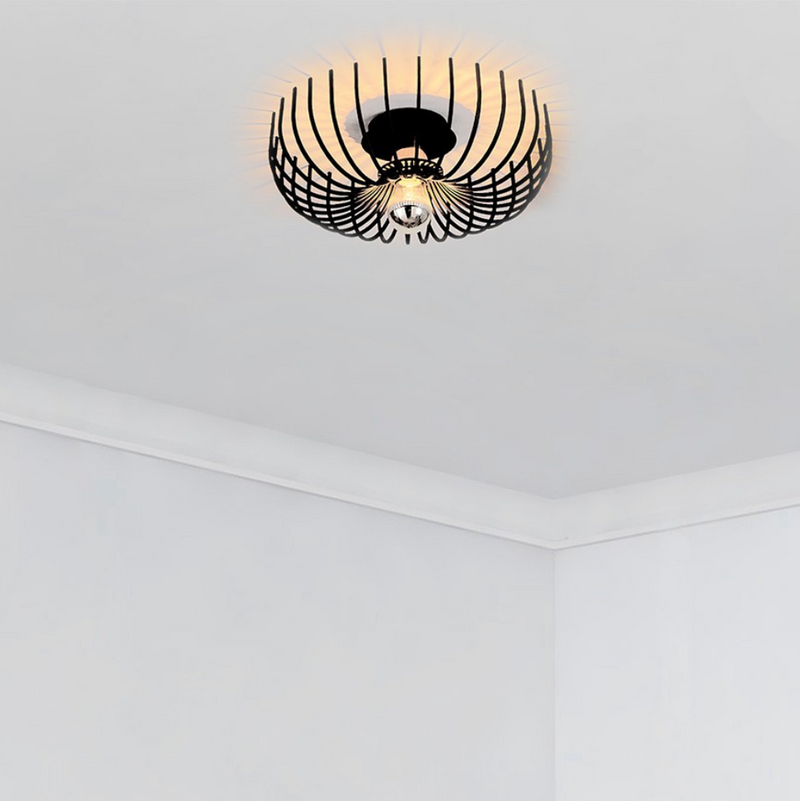 Suspension Linda noire rectangle
