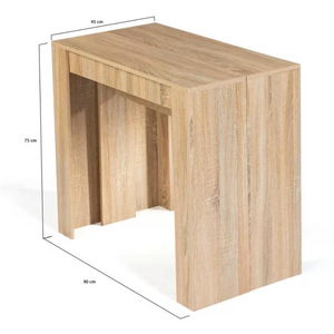 Dimensions console Belli pliée