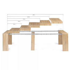 Dimensions rallonges console belli