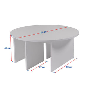 Table basse ronde duo pin atlantique 90cm Azus dimensions