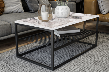 Table basse effet marbre marbel