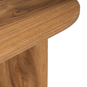 Table basse design ovale bois 120cm Raav zoom matière