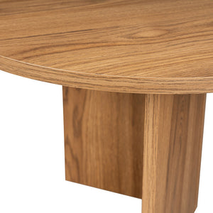 Table basse design ovale bois 120cm Raav aspect bois