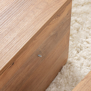 Table basse ronde podium pin atlantique 90cm Poul zoom sur l'attache