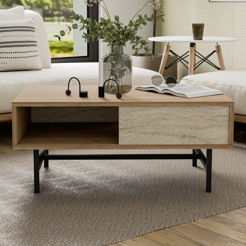 Table basse trosa bois face 