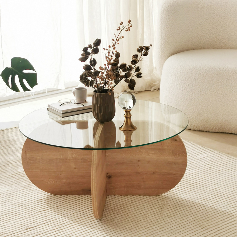 table basse verre bois ribe ambiance 2