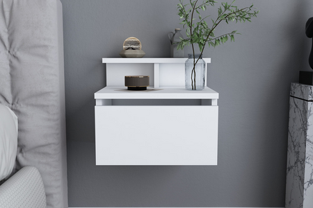 table de chevet blanche visby rectangle